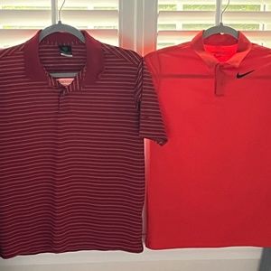 Two Nike boys polos medium